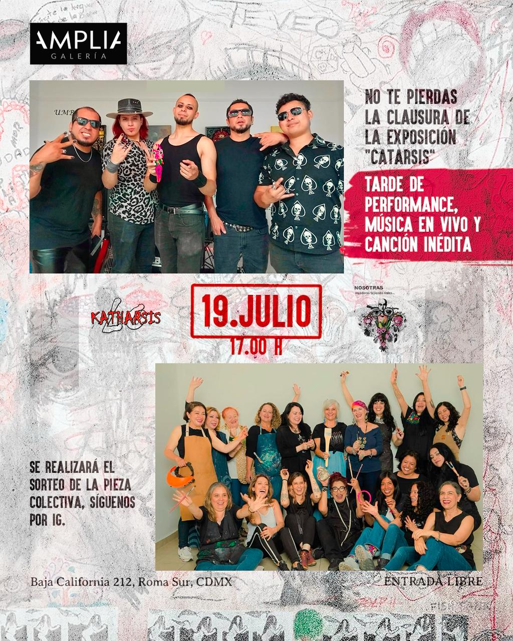 Clausura de la exhibición colectiva CATARSIS: arte, música y comunidad