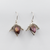 Red pearl flower earrings