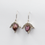 Red pearl flower earrings